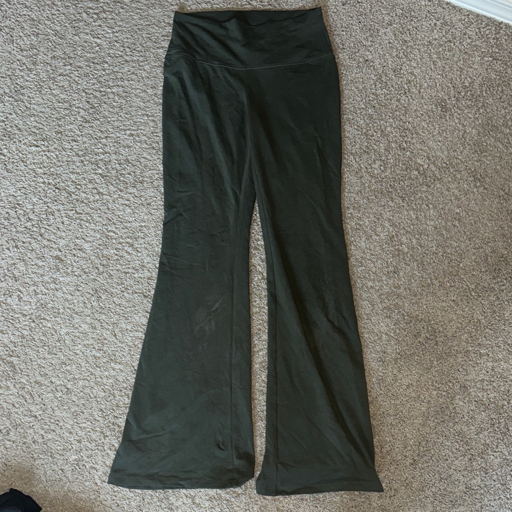 Dark Green Flared Pants